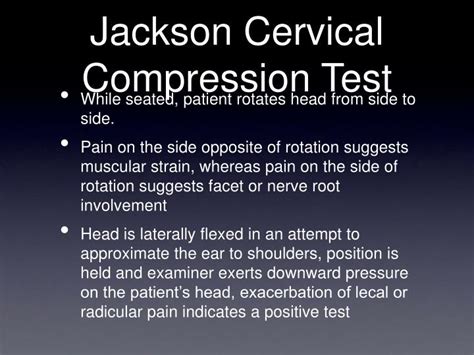 jack's compression test|jackson's test cervical.